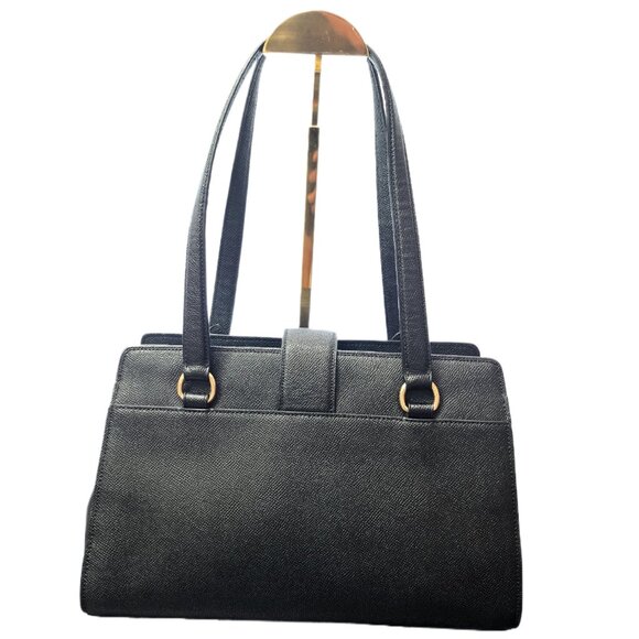 Vintage Coach Avary Carryall in Black Crossgrain Leather with Gold-Tone Hardware - Picture 12 of 16